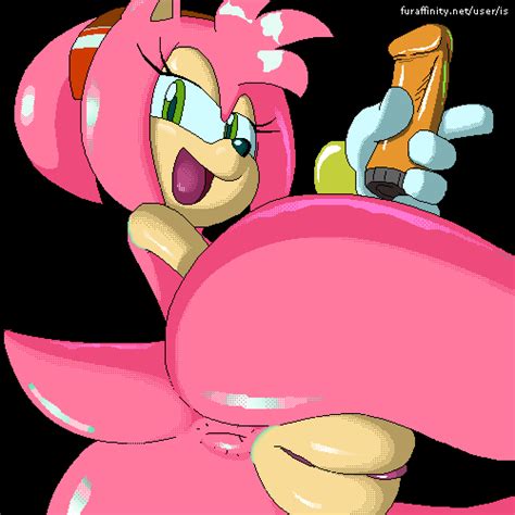 rule 34 amy rose anus ass dildo female green eyes hair hairband hedgehog hotred looking at