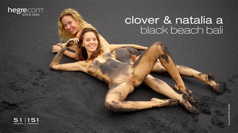 Clover And Natalia A Black Beach Bali