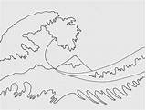 Wave Hokusai Outline Drawing Project Great Vague La Waves Grande Water Ocean Kathy Drawings Coloriage Angelnik Dessin Designs Kanagawa Off sketch template
