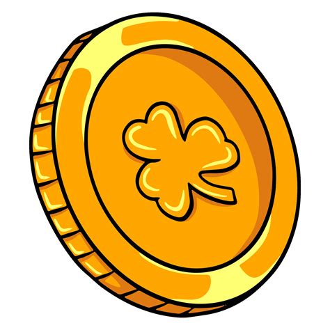 moneda de oro dinero una moneda moneda de la suerte estilo de dibujos animados