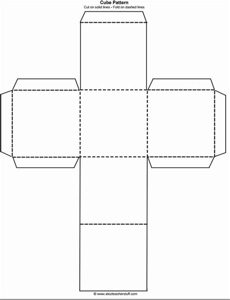 cube folding template