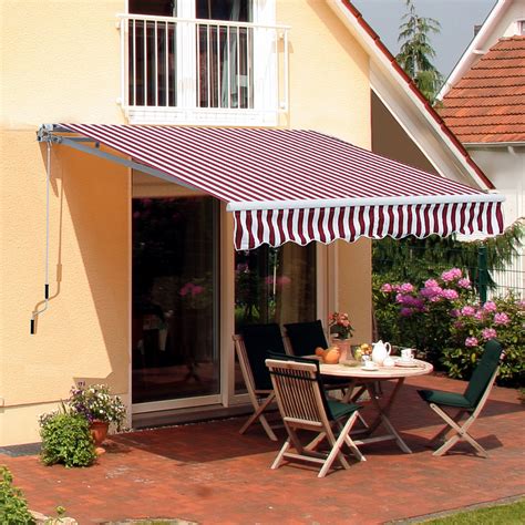 outsunny    retractable sun shade patiowindow awning whitewine