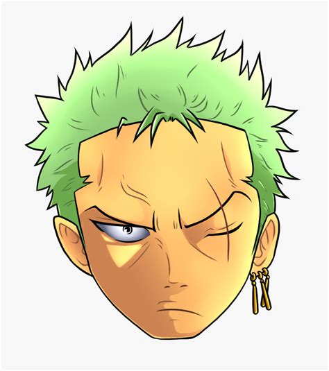 zoro  piece face hd png  kindpng