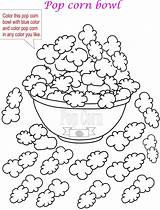 Coloring Popcorn Pages Printable Comments Kids sketch template