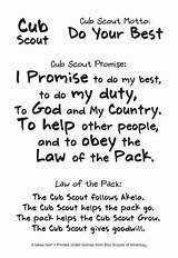Cub Oath Scouts Promise Name sketch template