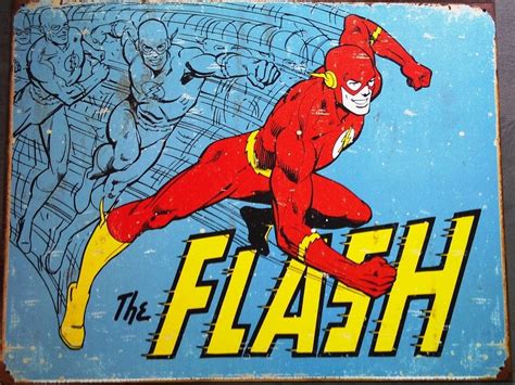 News Du Jour Plaque Super Hero Flash Gordon Tole Deco