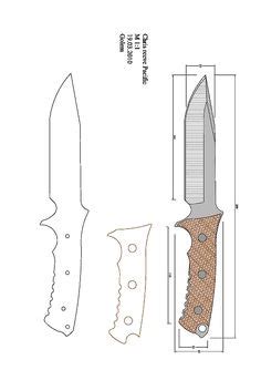 printable bowie knife templates  print