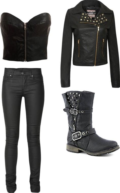biker outfits images  alexa barraza  pinterest biker outfits  style  style