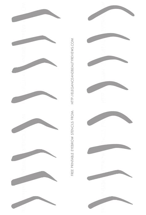 eyebrow printable stencils    printable eyebrow stencils