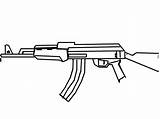 47 Sketchpan Gun 소총 스케치판 sketch template