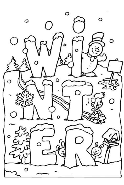 winter activity pages printable