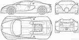 Bugatti Blueprint Blueprints Veyron Divo Voiture Bil Rodando Lamborghini Supercars Voz Donnez Boceto Billedet Reserva sketch template