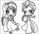 Coloring Elsa Anna Pages Print Template sketch template
