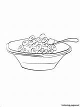 Cereal Coloring Pages Box Template Breakfast Templates Food sketch template