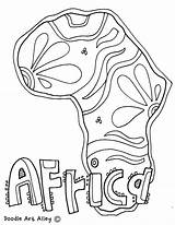 Coloring Africa Pages African South Geography Continent Continents Flag Map Colouring Color Safari Animals Printable Haiti Book Getcolorings Getdrawings Doodles sketch template
