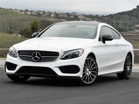 front    white mercedes benz coupe