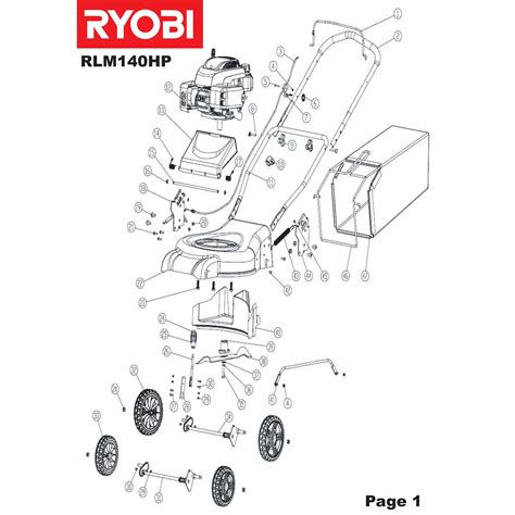 Buy Ryobi Rlm140hp Spare Parts And Fix Your 140cc Lawnmower Today