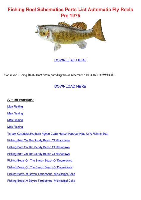 fishing reel schematics parts list automatic  gloriafair issuu