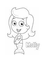 Molly Coloring Bubble Guppies Pages Ws sketch template