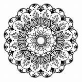 Mandala Circular Mehndi Henna sketch template
