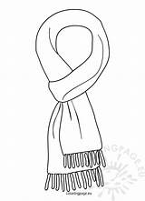 Scarf Coloring Winter Pages Getcolorings sketch template