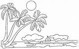 Islas Palmeiras Praia Beira Piratas Palmier Niños Arrecifes Tudodesenhos Islotes Aprenden Juegan Divierten sketch template