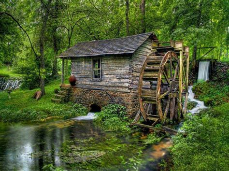 beautiful water wheel water mill  grist mill