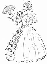 Coloring Pages Barbie Kids Colouring Gown Ball Adult Printable Girls Sheets Wedding sketch template