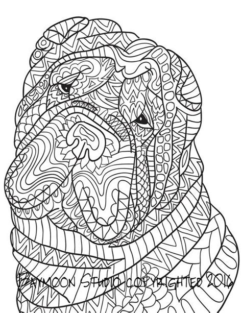 pin  cats dogs colouring pages zentangles