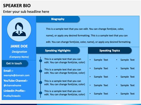 speaker bio powerpoint template
