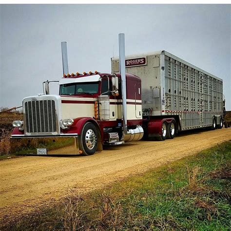 peterbilt custom  bull hauler big rig trucks semi trucks lifted