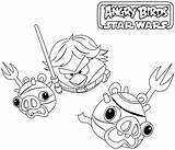 Wars Star Angry Birds Coloring Pages Printable Getcolorings Print Popular sketch template