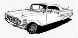 Impala Coloring Lowrider Chevrolet Book Car Transparent Clipartkey sketch template