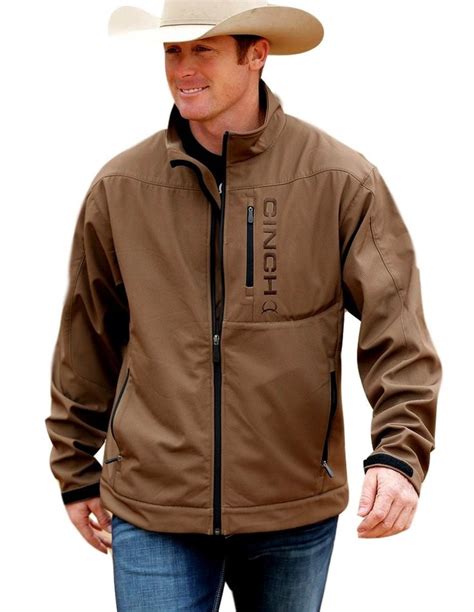 cinch mens tan carry conceal zip  bonded jacket mwj jackets