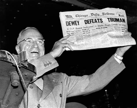 dewey defeats truman  famously mistaken headline