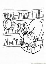 Biblioteca Kolorowanki Telescopio Libreria Partick Pintarcolorear Stampare Coloriage Wydrukowania Sponge Esponja Creativity Focus Dzieci Patryk sketch template