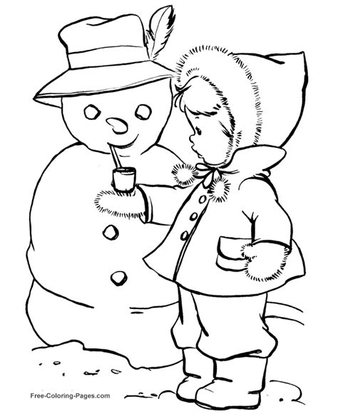 winter coloring pages clip art library
