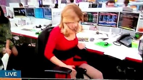 reporter gets caught with hands up her skirt when news gets sexy