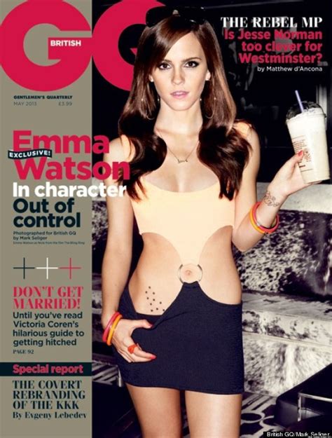 Emma Watson S Tattoo Bling Ring Star Sports Fake Ink On Gq Cover