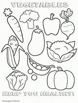 Coloring Food Pages Healthy Printable Foods Vegetables Unhealthy Drawing Sheets Kids Colouring Vegetable Print Preschool Sheet Cute Fruit Without Albanysinsanity sketch template