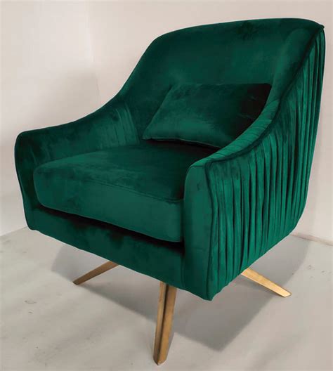 Mid Century Modern Accent Arm Chair Velvet Single Living