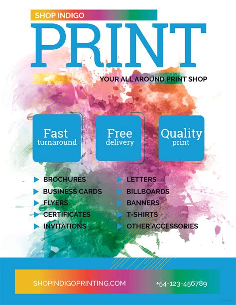 print shop flyer template  adobe photoshop microsoft word microsoft publisher adobe