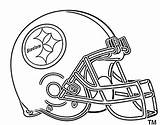 Steelers Coloring Helmet Pages Helmets Football Pittsburgh Clipart sketch template