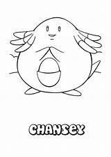 Chansey Coloring Pokemon Pages Chibi Template sketch template