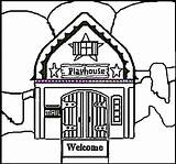 Playhouse Coloring Printables Template Pages sketch template