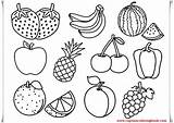 Fruits Drawing Coloring Pages Kids Fresh Fruit Draw Captaincoloringbook sketch template