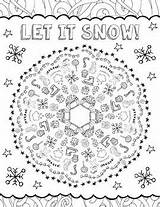 Winter Mandala Coloring Pages sketch template