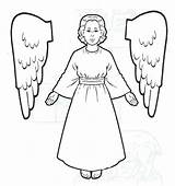 Angel Coloring Pages Gabriel Kids Bible Printable Archangel School Christmas Anjo Clipart Para Mary Anjos Angels Colouring Sunday Crafts Montar sketch template