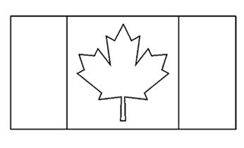 canadian flag  printable colouring pages