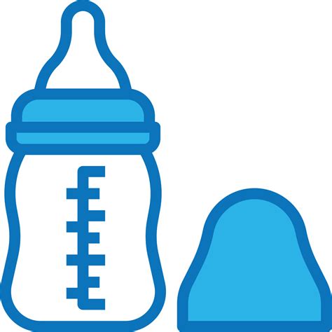 feeding bottle milk nursing baby accessories blue icon